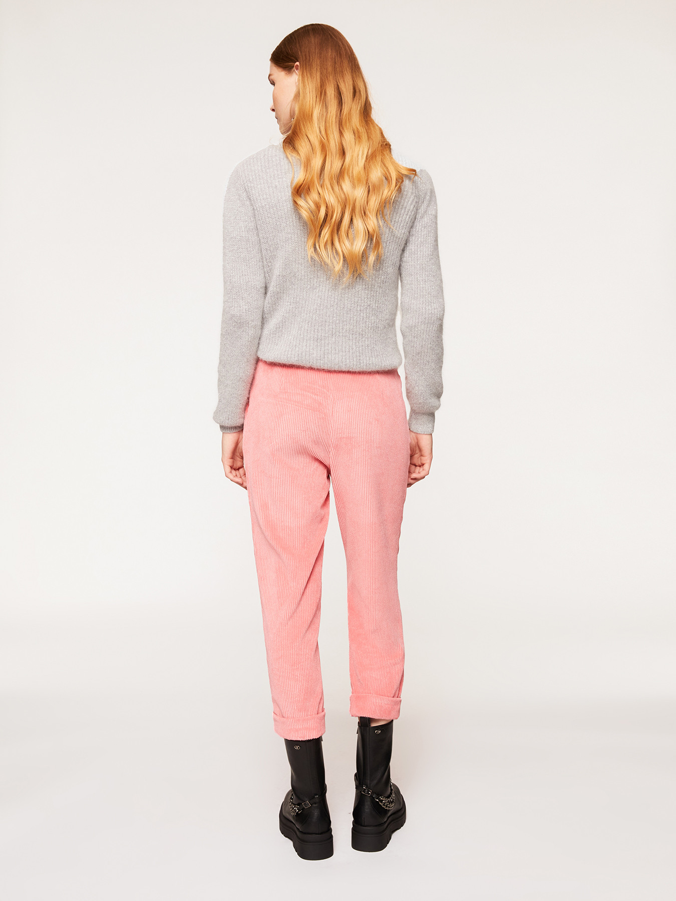 Pantalon Carotte En Velours