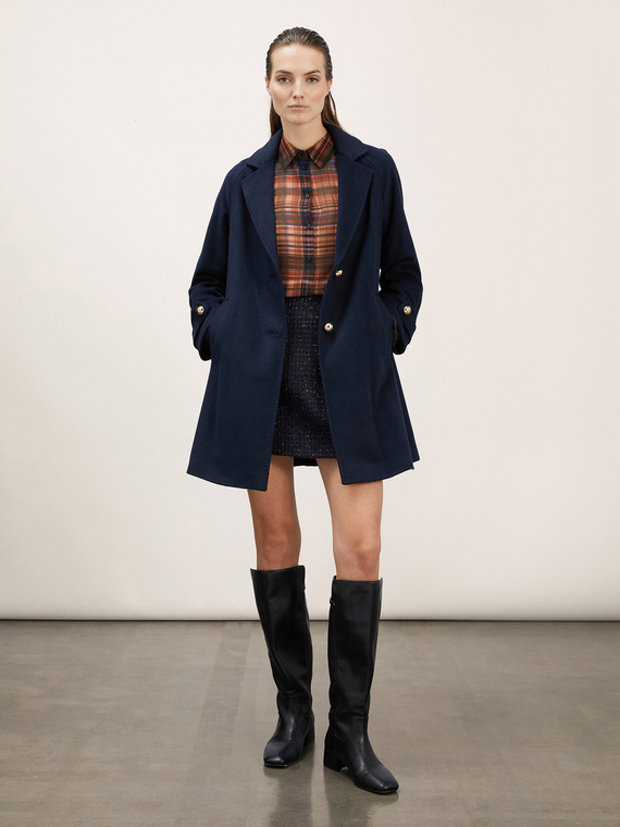 Wool blend cloth pea coat