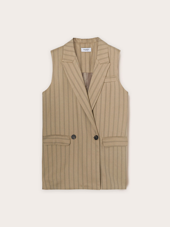 Gilet over gessato