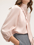 Blusa satin con collo a fusciacca image number 2