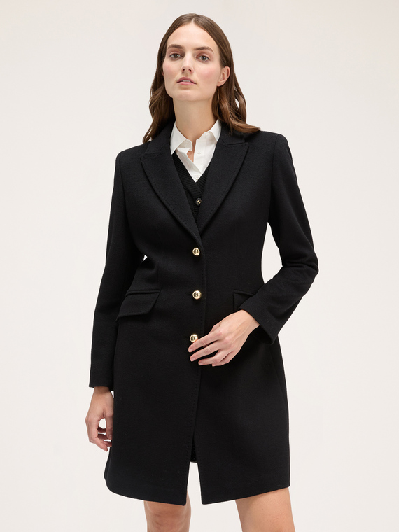 Single-breasted slim fit coat