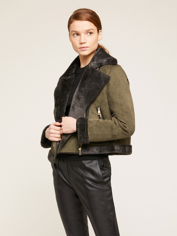 Sheepskin effect jacket