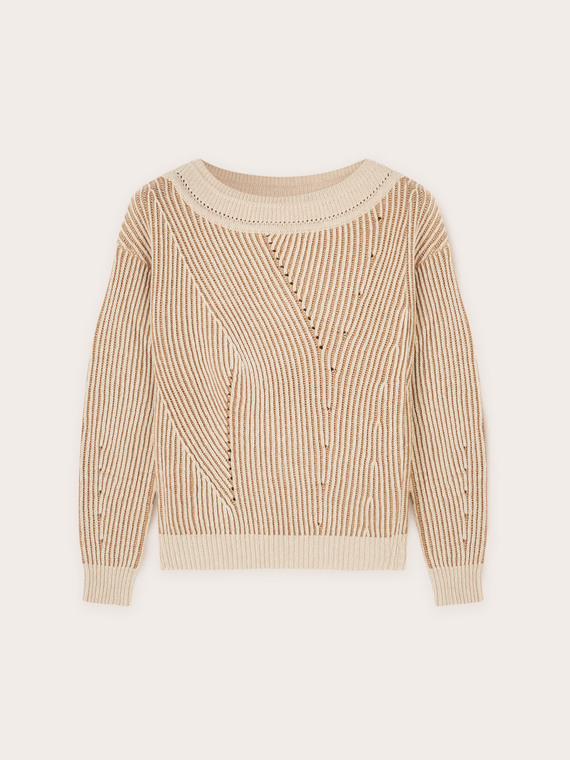 Pull en maille vanisée de laine mélangée