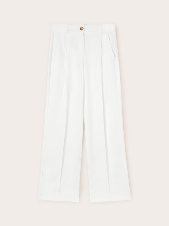 Palazzo trousers with pleats