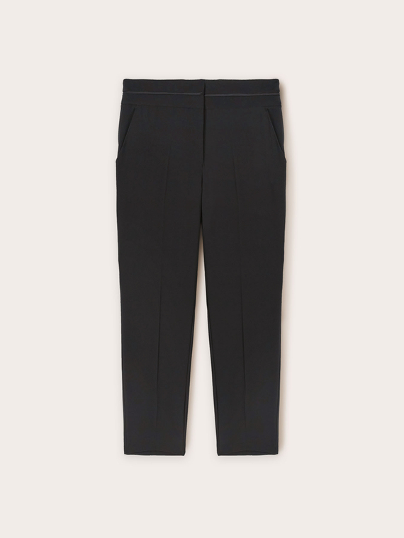 Formal trousers in crepe fabric