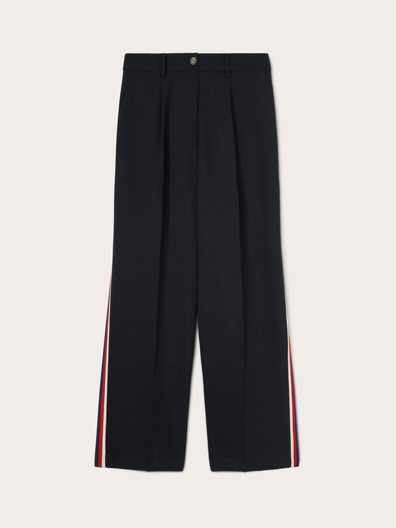 Palazzo trousers with side band