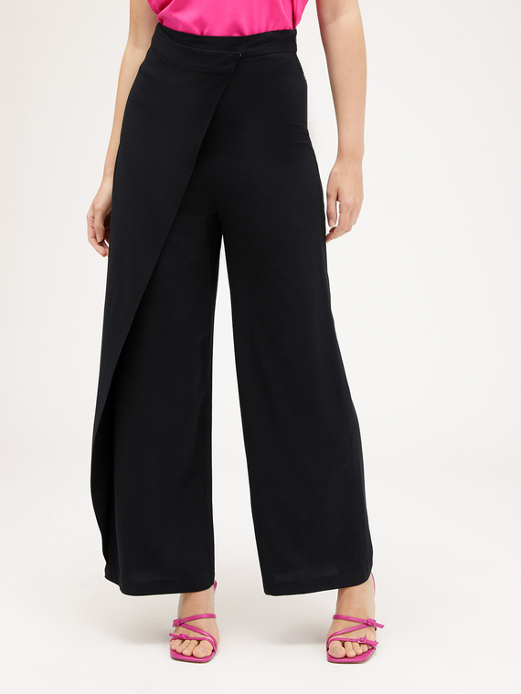 Pareo effect palazzo trousers