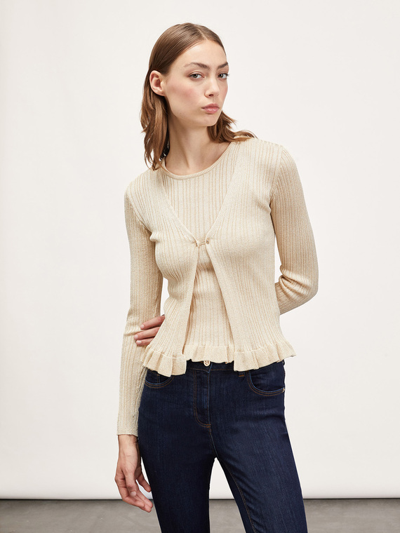 Cardigan lurex