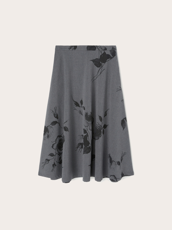 Floral patterned circle skirt