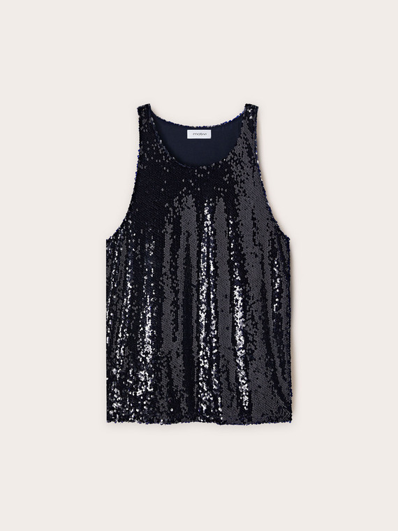 Top in paillettes