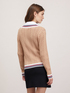 Maglia pullover a trecce con bordi a righe image number 1