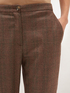 Pantaloni con risvolto fantasia check image number 3