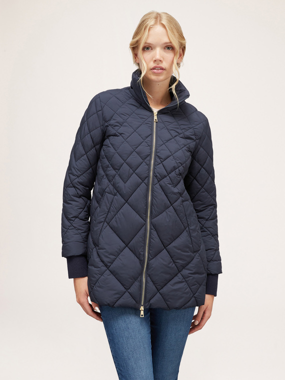 Diamond quilted padded jacket