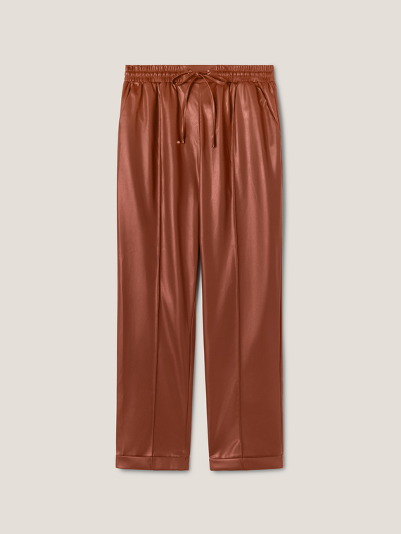 Pantalon jogger en similicuir