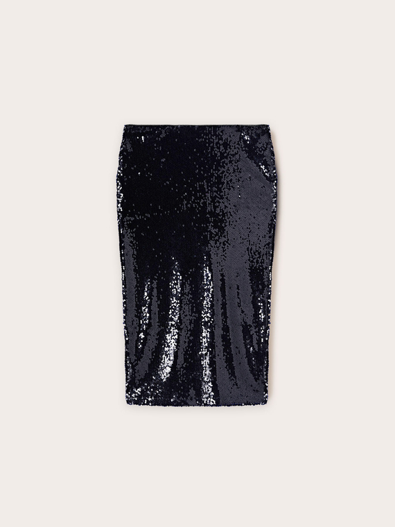 Sequin midi skirt