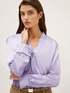 Blusa satin ad incrocio image number 3