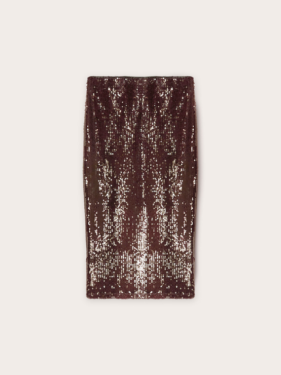 Sequin midi skirt