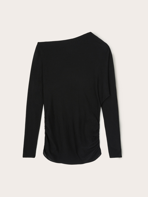 Asymmetrischer Woll-Pullover