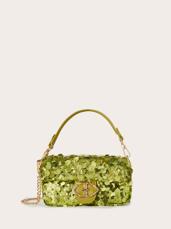 Mini Bag ricamata con paillettes