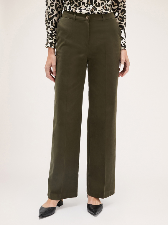 Gabardine palazzo trousers