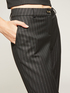 Pantaloni flare gessati lurex image number 2