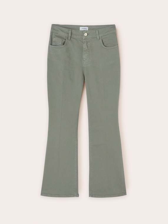 Pantalones kick flare de drill