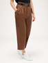 Trousers with pleats and belt image number 0
