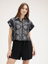 Short shirt with ethnic pattern image number 0