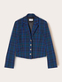 Giacca blazer corta fantasia check image number 4