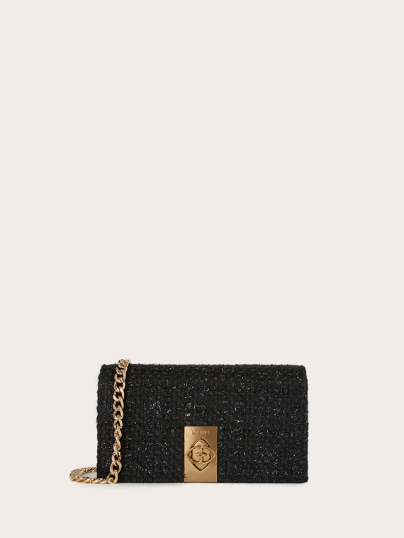 Wallet Bag din amestec de tweed cu lurex