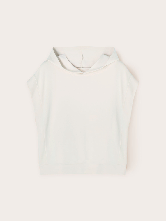 Modal blend sleeveless sweatshirt