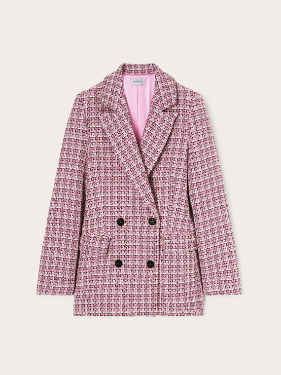 Veste à double boutonnage en tweed