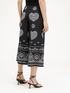 Cropped trousers with ethnic pattern image number 1