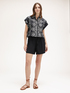 Short shirt with ethnic pattern image number 3