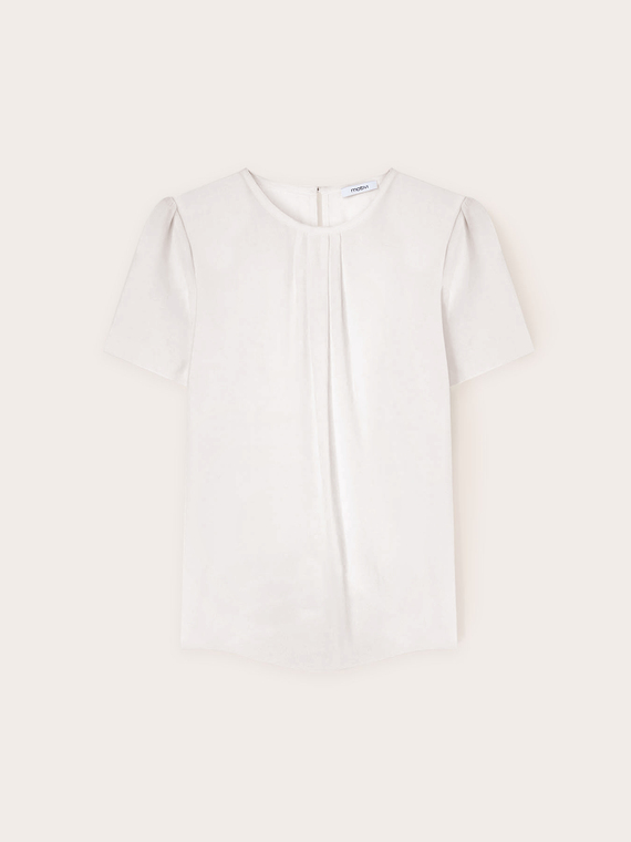 Blusa fluida con pieghe