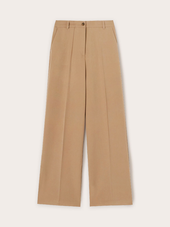 Palazzo trousers with ironed crease