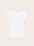 T-shirt with back neckline and stone embroidery image number 3