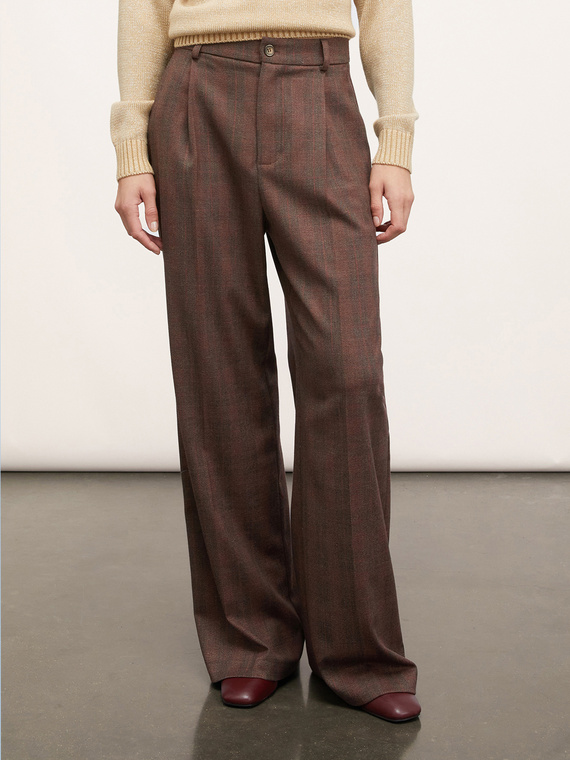 Pantaloni palazzo fantasia check