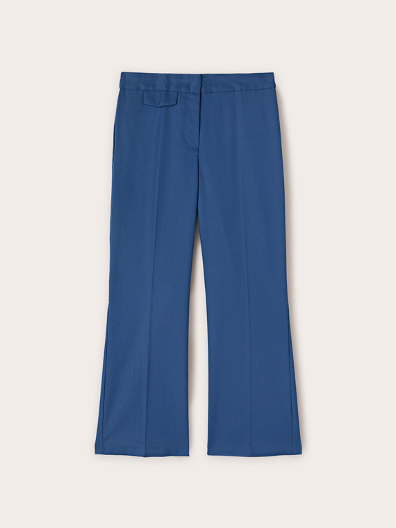 Pantaloni kick flare in poliviscosa