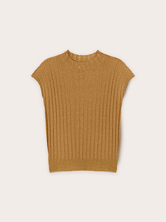 Ribbed lurex sweater