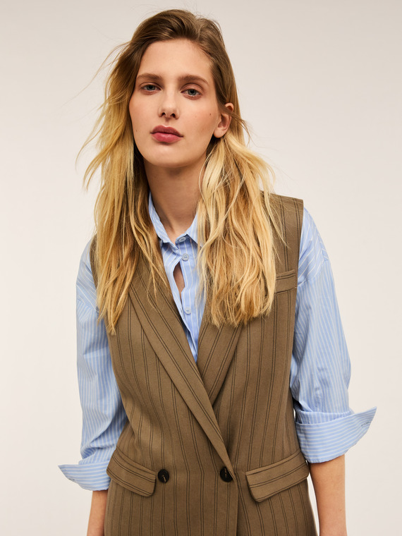 Gilet over gessato