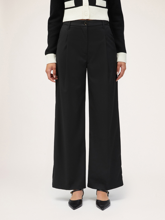 Palazzo trousers with pleats