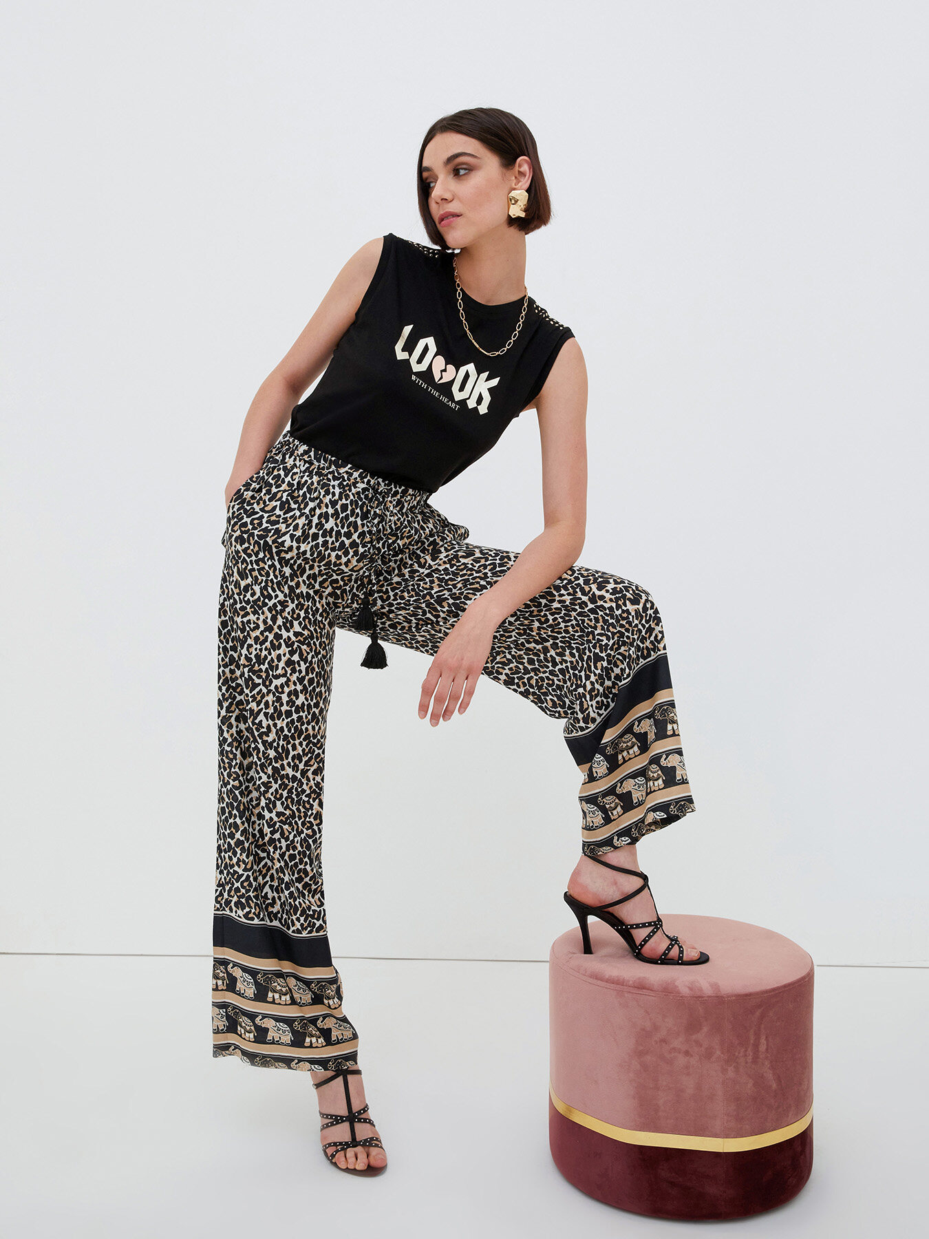 Floral palazzo trousers - Woman | MANGO OUTLET Uganda