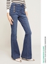 Jeans flare con motivo bottoni image number 0