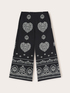 Cropped trousers with ethnic pattern image number 5