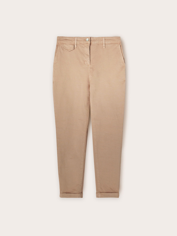 Pantaloni chinos con risvolto