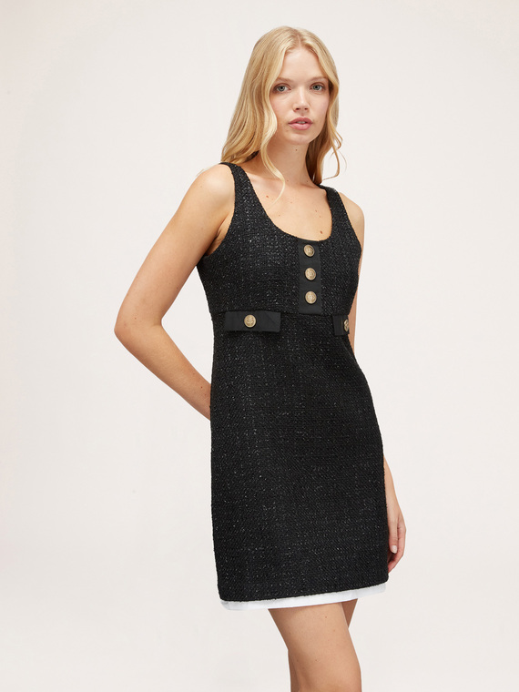 Lurex tweed mini dress