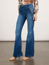 Jeans flare con motivo bottoni image number 0