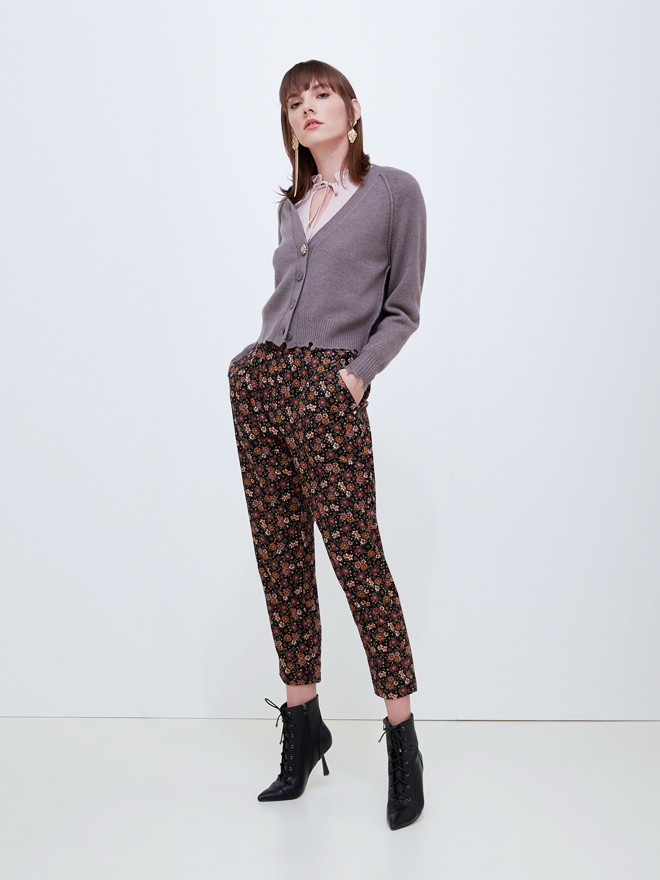 Floral hot sale paperbag trousers