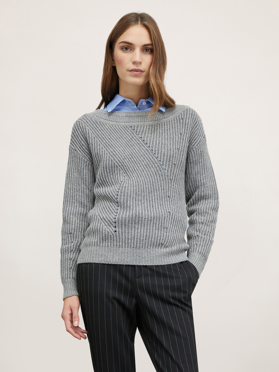 Wool blend vanisé sweater